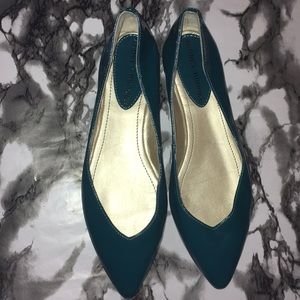 Teal Audrey Brooke Pointed Flats!
